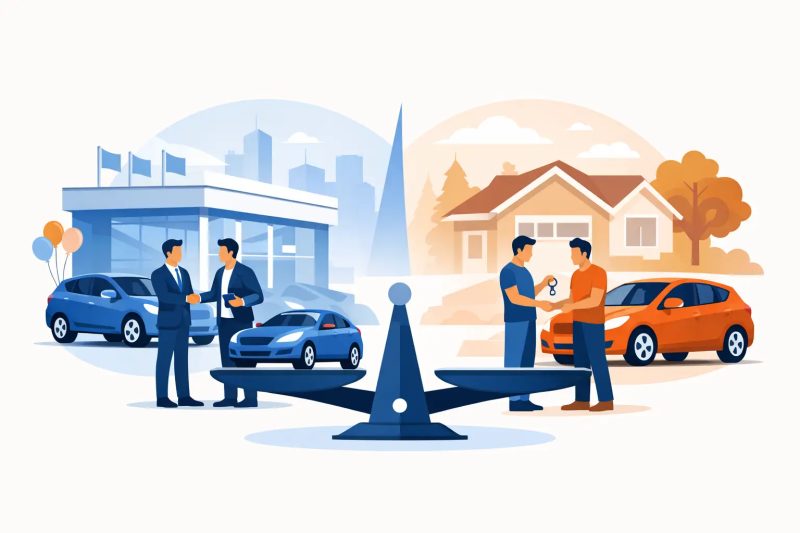 Dealer auto versus vânzător particular: ce alegi?